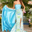 Ava Presley 43052 - Strapless Printed Mermaid Gown Detachable Overskirt