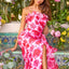 Ava Presley 43057 - Strapless Floral Mermaid Gown Ruffle Neckline