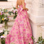 Ava Presley 43082 - Sparkling Floral Gown with Full Skirt