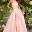Ava Presley 43084 - Pearl Embellished Halter Neck Ball Gown