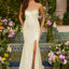 Ava Presley 43087 - Floral Embellished Gown with Sweeping Train