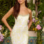 Ava Presley 43087 - Floral Embellished Gown with Sweeping Train
