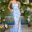 Ava Presley 43087 - Floral Embellished Gown with Sweeping Train