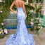 Ava Presley 43087 - Floral Embellished Gown with Sweeping Train