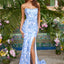Ava Presley 43087 - Floral Embellished Gown with Sweeping Train