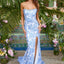 Ava Presley 43087 - Floral Embellished Gown with Sweeping Train