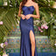 Ava Presley 43113 - Ruched Bust Gown with High Slit