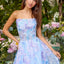 Ava Presley 47193 - Strapless Aline Dress Watercolor Floral Beading