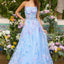 Ava Presley 47193 - Strapless Aline Dress Watercolor Floral Beading