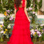 Ava Presley 47366 - Sweetheart Tiered Ruffle Bow Strap Gown