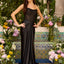 Ava Presley 47368 - Sheer Corset Bodice Draped Satin Gown