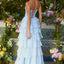 Ava Presley 47373 - Layered Ruffle Gown High Slit Detail