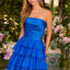 Ava Presley 47373 - Layered Ruffle Gown High Slit Detail
