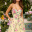 Ava Presley 47391 - Sparkling Floral Embroidery A-Line Prom Dress