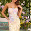 Ava Presley 47395 - 3D Floral Applique Strapless Evening Gown