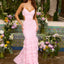 Ava Presley 47402 - Floral Lace Mermaid Gown Tiered Ruffles