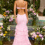 Ava Presley 47402 - Floral Lace Mermaid Gown Tiered Ruffles