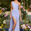 Ava Presley 47405 - One Shoulder Ruched Gown with Side Slit