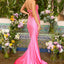 Ava Presley 47409 - Rhinestone Embellished Gown with Lace Up Back