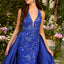 Ava Presley 47421 - Floral Beaded Halter Gown with Overskirt