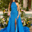 Ava Presley 47439 - High Neck Prom Gown with Overskirt