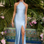 Ava Presley 47460 - Beaded Halter Neck Mermaid Prom Gown