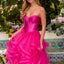 Ava Presley 47462 - Floral Applique Ball Gown with Ruffles