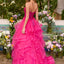 Ava Presley 47462 - Floral Applique Ball Gown with Ruffles