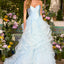 Ava Presley 47462 - Floral Applique Ball Gown with Ruffles