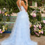 Ava Presley 47463 - Layered Tulle Ball Gown with Slit