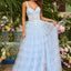 Ava Presley 47463 - Layered Tulle Ball Gown with Slit
