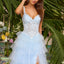 Ava Presley 47463 - Layered Tulle Ball Gown with Slit