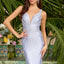 Ava Presley 47476 - Pearl Beaded V Neck Fitted Gown