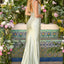 Ava Presley 47476 - Pearl Beaded V Neck Fitted Gown