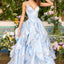 Ava Presley 47481 - Layered Ruffle Ball Gown with Lace Up Back