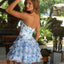Ava Presley 26443 corset bodice mini dress with ruffle skirt