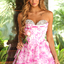 Ava Presley 26443 short beaded cocktail dress with floral print