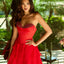 Ava Presley 26449 flirty short dress with structured corset bodice