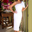 Ava Presley 29271 one shoulder midi dress with bow