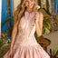 Ava Presley 42399 halter beaded mini dress