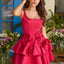 Ava Presley 42407 layered satin party dress
