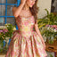 Ava Presley 42415 draped jacquard mini dress