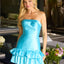 Ava Presley 42444 strapless fitted ruffle hem dress