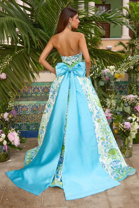 Ava Presley 43017 floral patterned formal ball gown