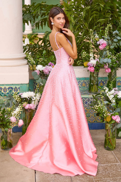 Ava Presley 43065 flowing skirt with sweeping train