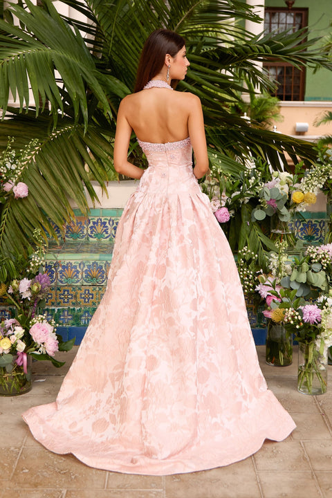 Ava Presley 43084 pleated floral skirt evening dress