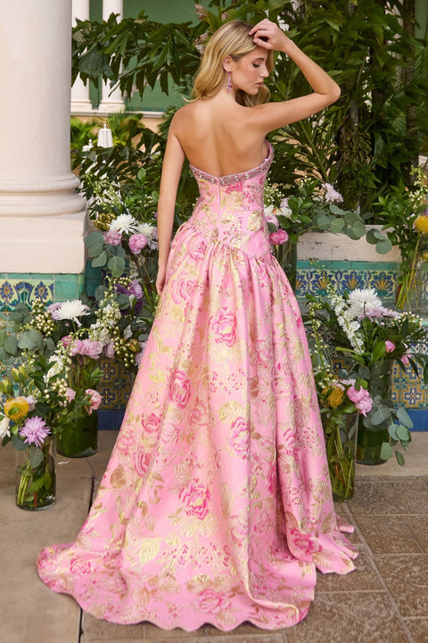 Ava Presley 43103 softly pleated A-line prom gown