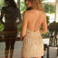 Ava Presley 47115 halter neckline dress with shimmering details