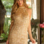 Ava Presley 47115 sequin embellished mini dress in gold