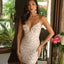 Ava Presley 47116 glitzy cocktail dress with deep neckline